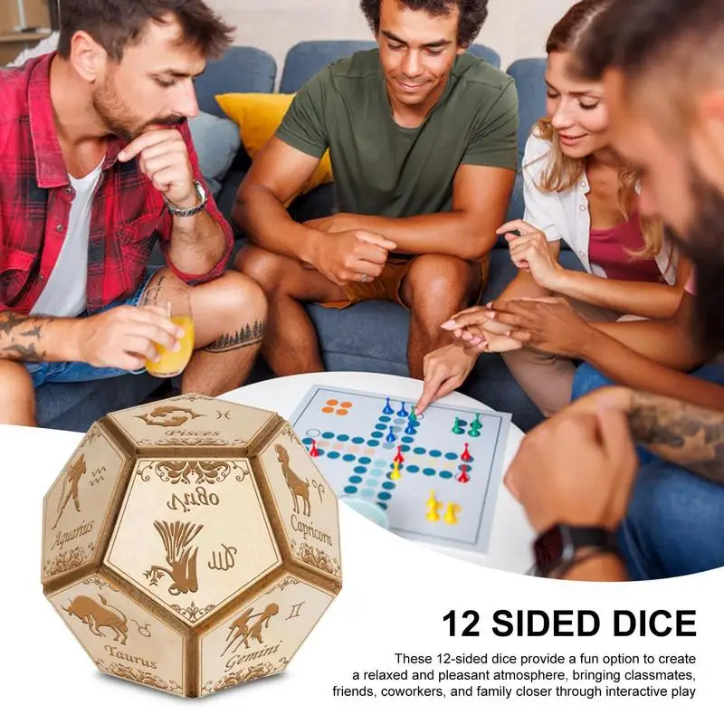 

12-гранные катящиеся игральные кости, забавные игра-декодер, многогранные игральные кости, настольный разработчик, помощник для исходящего дома, квартиры, общежития колледжа