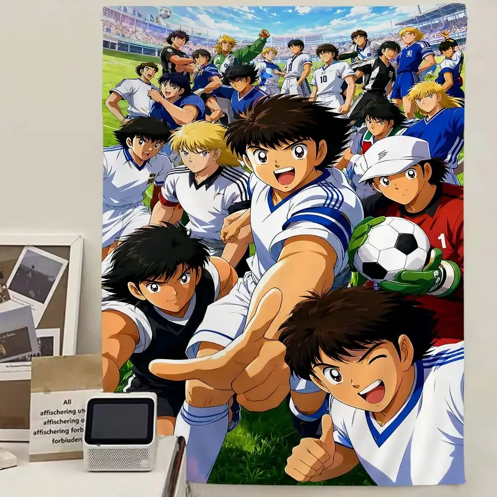 Cartoon Captain Tsubasa Colorful Tapestry Wall Hanging Bohemian Wall Tapestries Mandala Wall Art Decor
