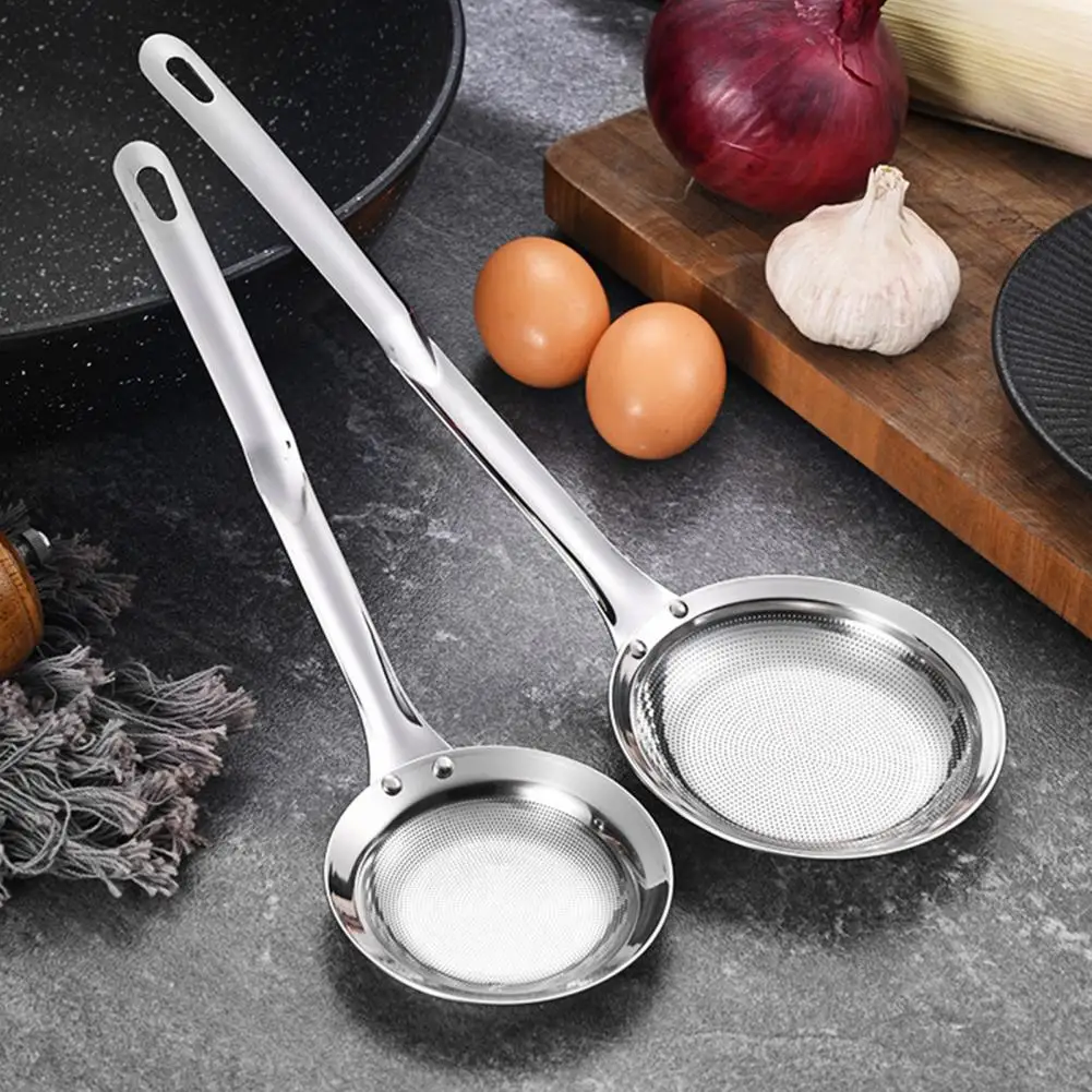 

Hot Pot Filter Soup Skimmer Spoon Stainless Steel Fine Mesh Strainer Long Handle Colander Cooking Tool for Kitchen Filter Scoop