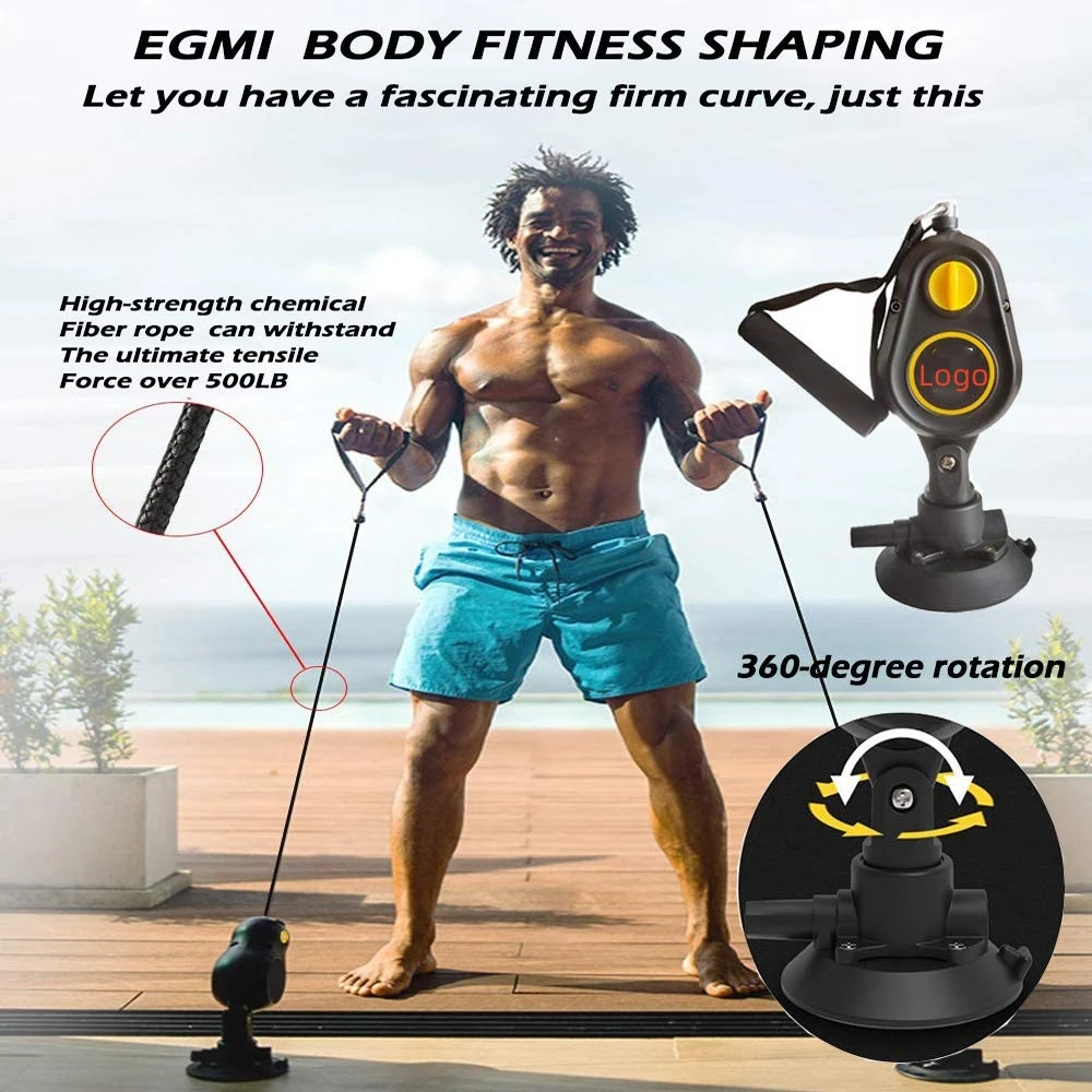 New Resistance Bands Workout Pull Rope Suction Cup Strength Band Full Rotation Full Body Workouts Portable for Home Gym Outdoors