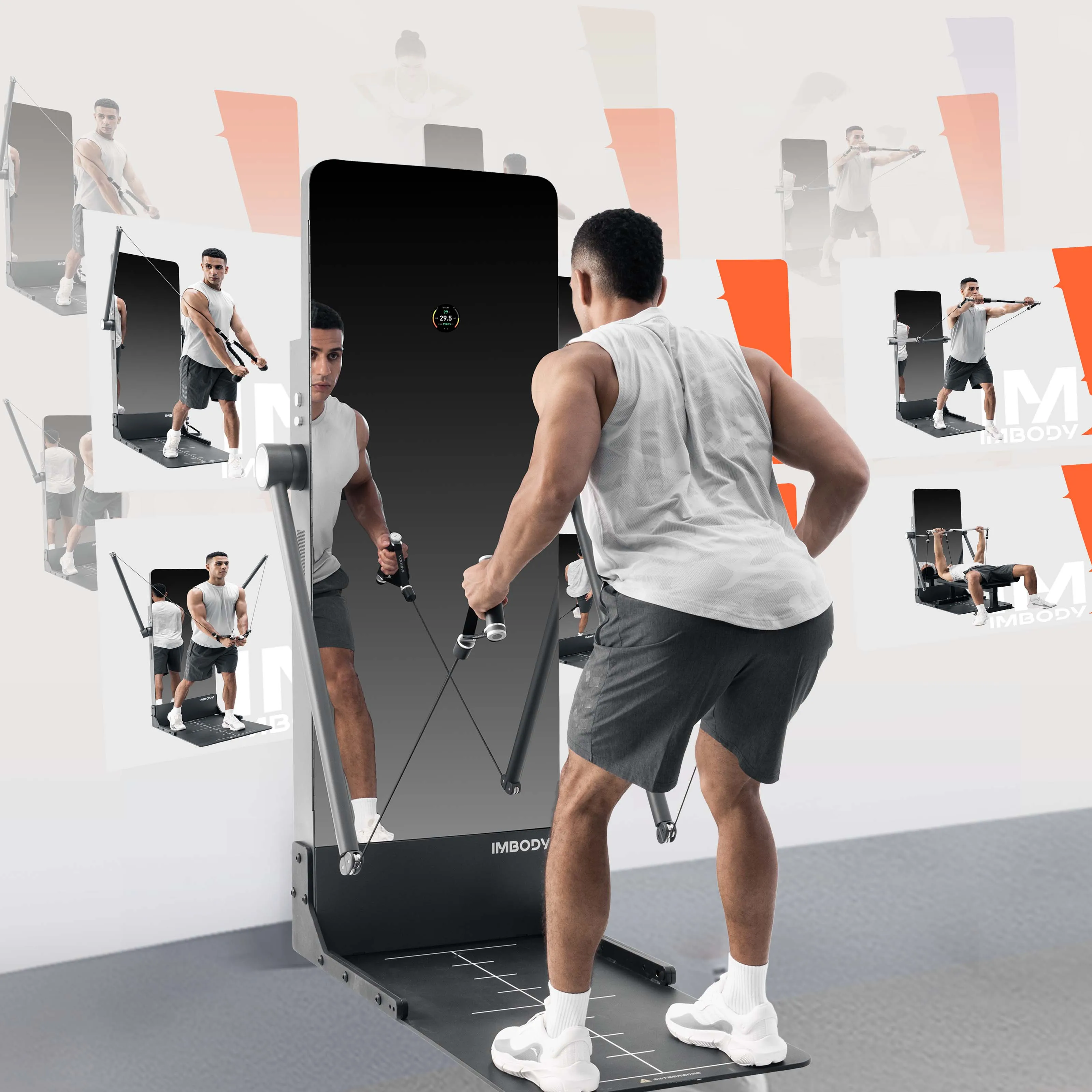 Gym Fitness Set Smart Gym Fitness Mirror Multi Gym Machine Strength Training Equipment Home Trainer