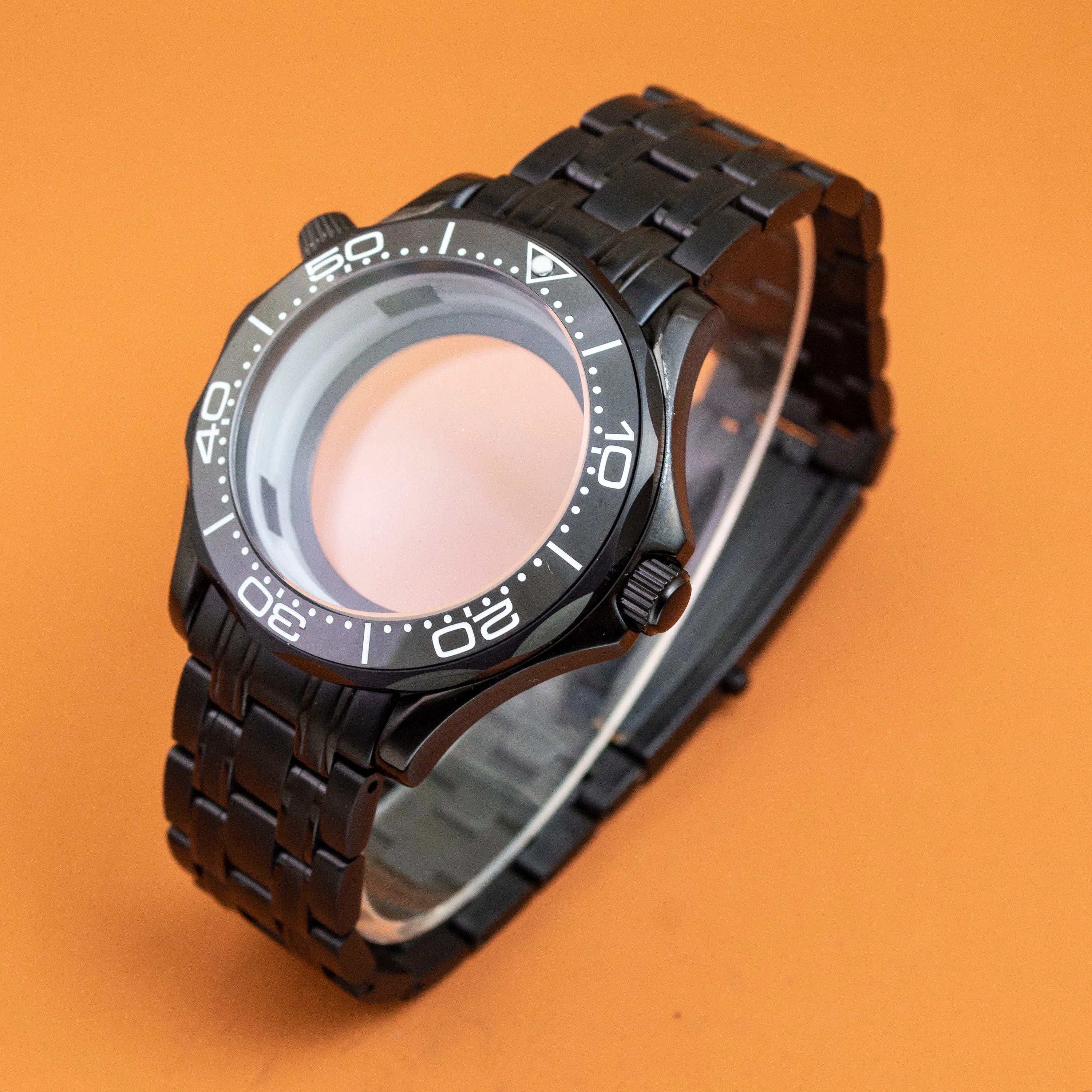 

316L Stainless Steel Watch Case Strap for Seamaster 300 NH35/36 Automatic Movement 41mm Watchcase nh35 watch case