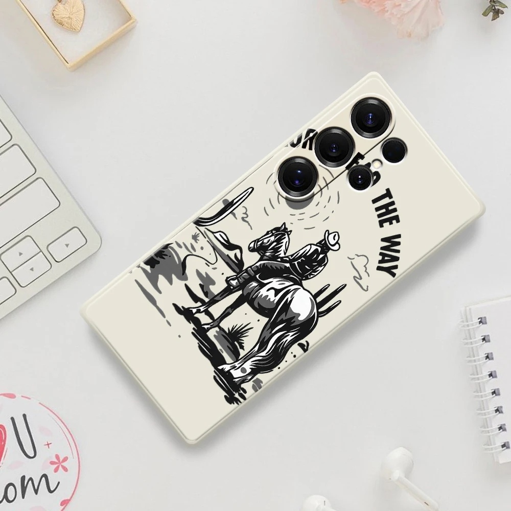 

Western Cowboy Style Phone Case For Samsung Galaxy S25 S24 S23 S22 S21 S20 Ultra Plus S24FE S23FE S22FE S21FE S20FE Soft Cover