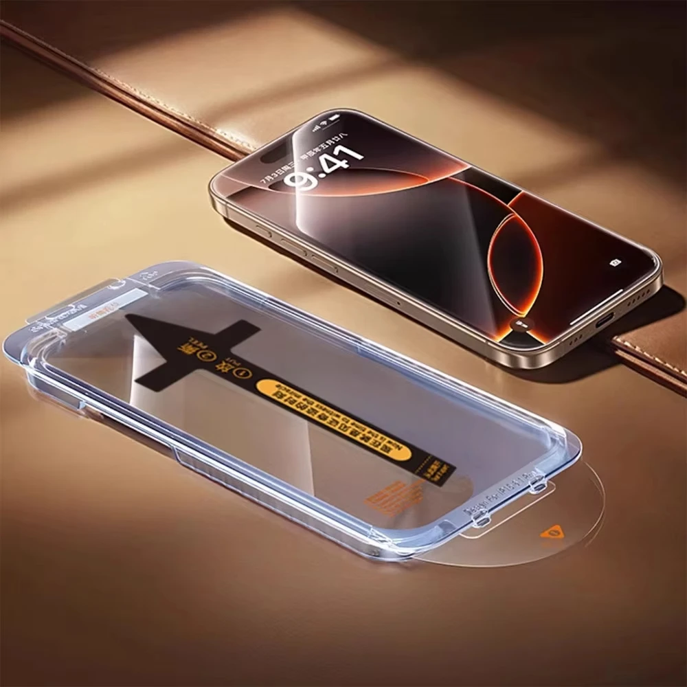 3Pcs Dust Free Install Privacy Screen Protectors For iPhone 17 18 Pro Max 16 15 14 11 12 13 XS XR X 7 8 Plus 16e Anti-spy Glass  view 2