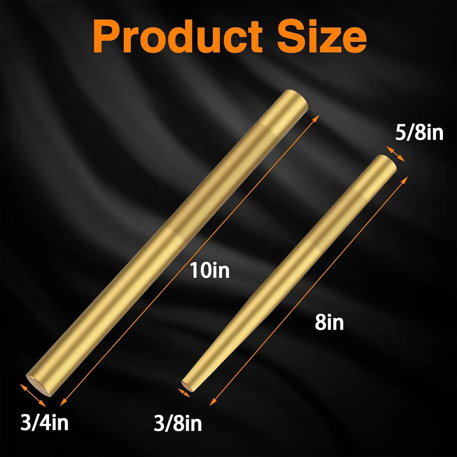 Brass Drift Pin Punch Set, Hand Tool Punches 3/8" to 5/8" & 3/4" Non-Marring Chisel for Vehicles and Home Use view 4