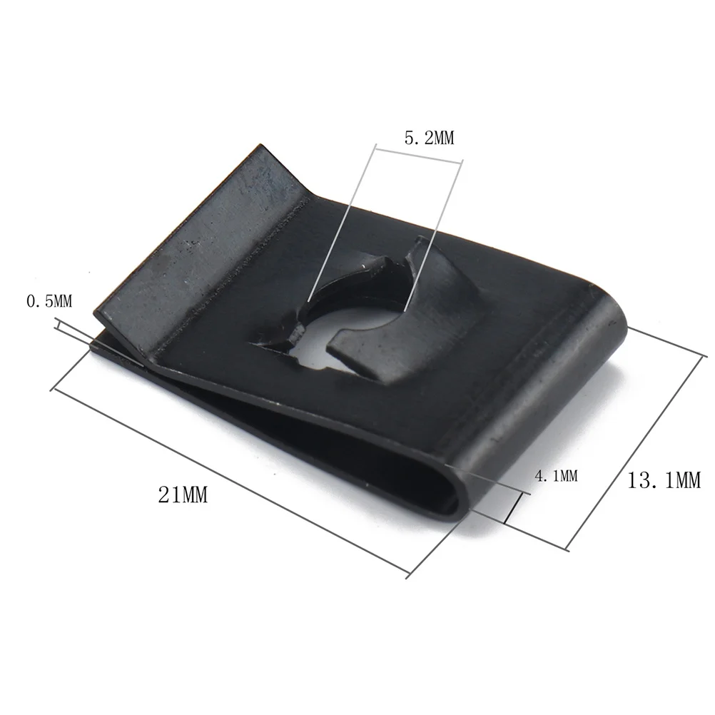 

60 шт. U-образная гайка, застежка из марганцевой стали, U-образный зажим для панели, автомобильные зажимы, стальной фиксатор обтекателя мотоцикла