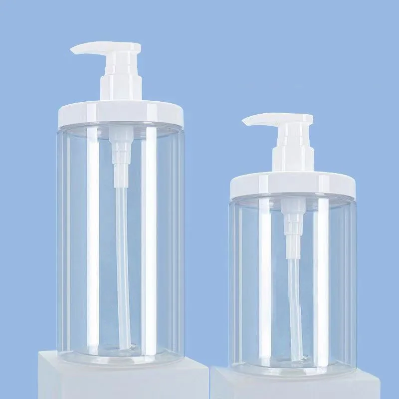 500/1000ml Soap Dispenser Bathroom Sink Shower Gel Shampoo Lotion Facial Cleanser Foamer Pump Refillable Clear Bottle