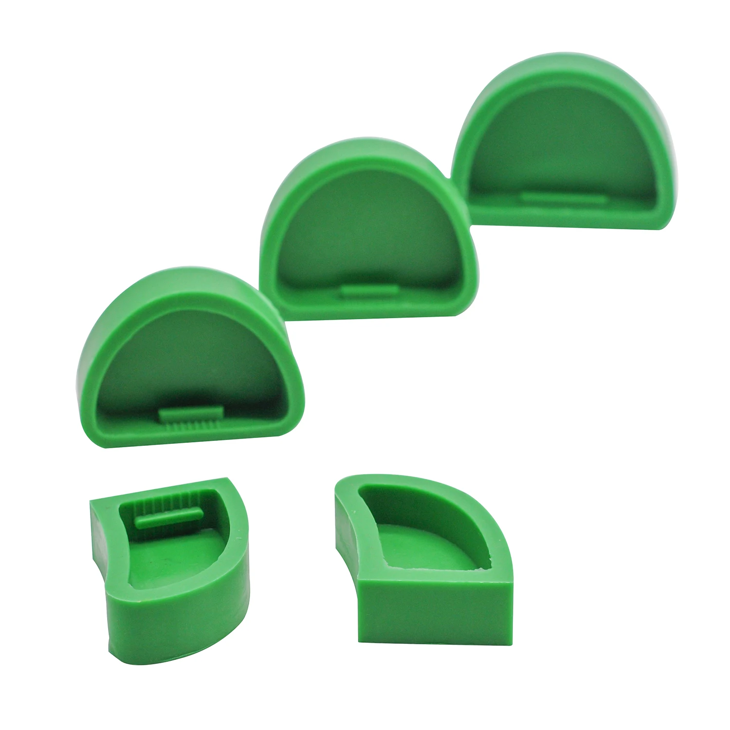 

5pcs/set Dental Lab Silicone Rubber Base Moulds Silicone Plaster Model White Green Rubber Base Mould Former Base Tongue