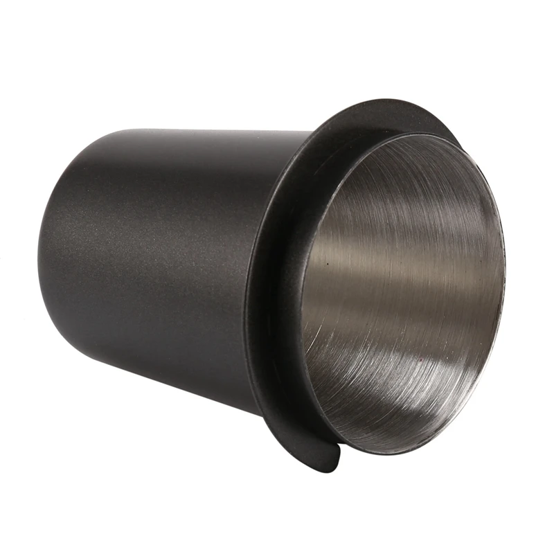 Taza dosificadora de acero inoxidable, alimentador de polvo para máquina de Espresso de 58Mm, color negro, 4 unidades