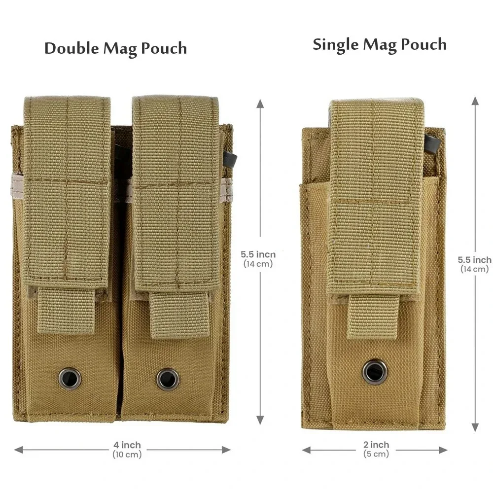 مجلة مورلي 9 مم، حافظة مسدس مزدوجة، حقيبة سترة تكتيكية، حامل مصباح يدوي للصيد في الهواء الطلق، حزمة فاني متعددة الأدوات #2