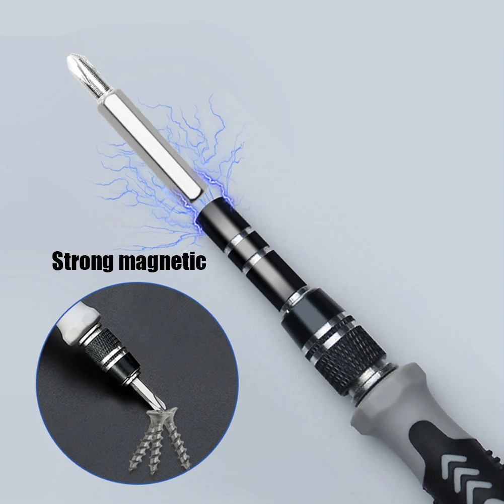 

Anti-slip Handle Screwdrivers Set with Magnetic Screw Driver Bits 115 in 1 Phone Watch Repair Tool with Storage Box