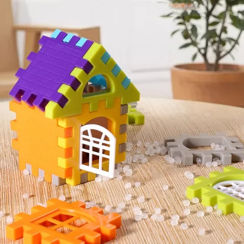 3d puzzle jogo cubo bloco brinquedos design construir seus próprios blocos de construção brinquedos educativos interação pai-filho simulação janela