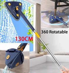 Extendable Triangle Mop 360° Rotatable Foldable Adjustable 130 Cm Self Water Squeezing Wall Floor Wet Dry Ceiling Cleaning Tools