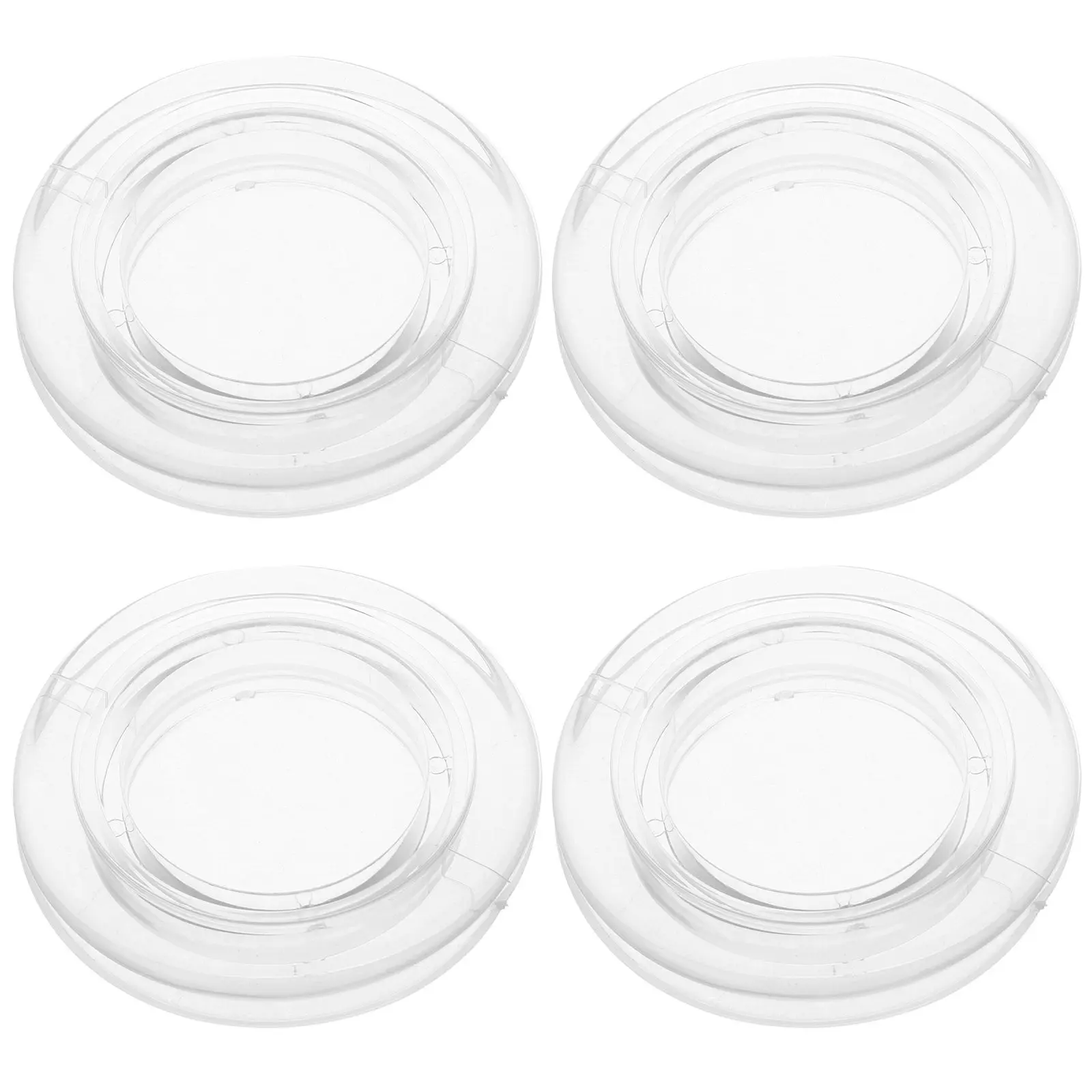 

4Sets Flexible High Temp Resistant Wear Resistant Transparent Table Umbrella Ring for Patio Table Outdoor Yard Bar Coffee Shop
