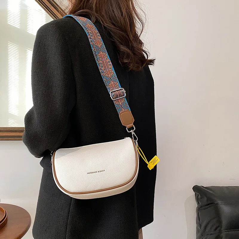 

2025 Women's Trendy Crossbody Bag - Fashionable Color-Block Tote with Unique Folded Design for Commuting & Casual Use