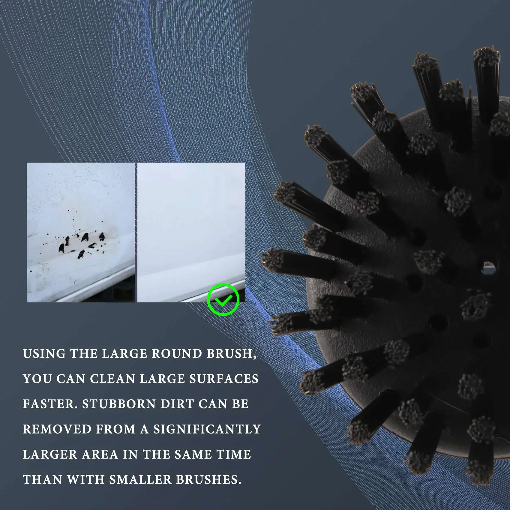 B47B-For Karcher SC1 SC2 SC3 SC4 فرشاة تنظيف مستديرة كبيرة لمحول مرفق منظف البخار فرشاة تنظيف المنزل