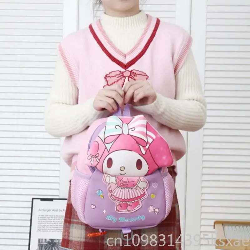 Kuromi My Melody Mini Backpack Cute Cartoon School Bag for Kids Kawaii Children Kindergarten Student Daypack Gift for Girls Boys