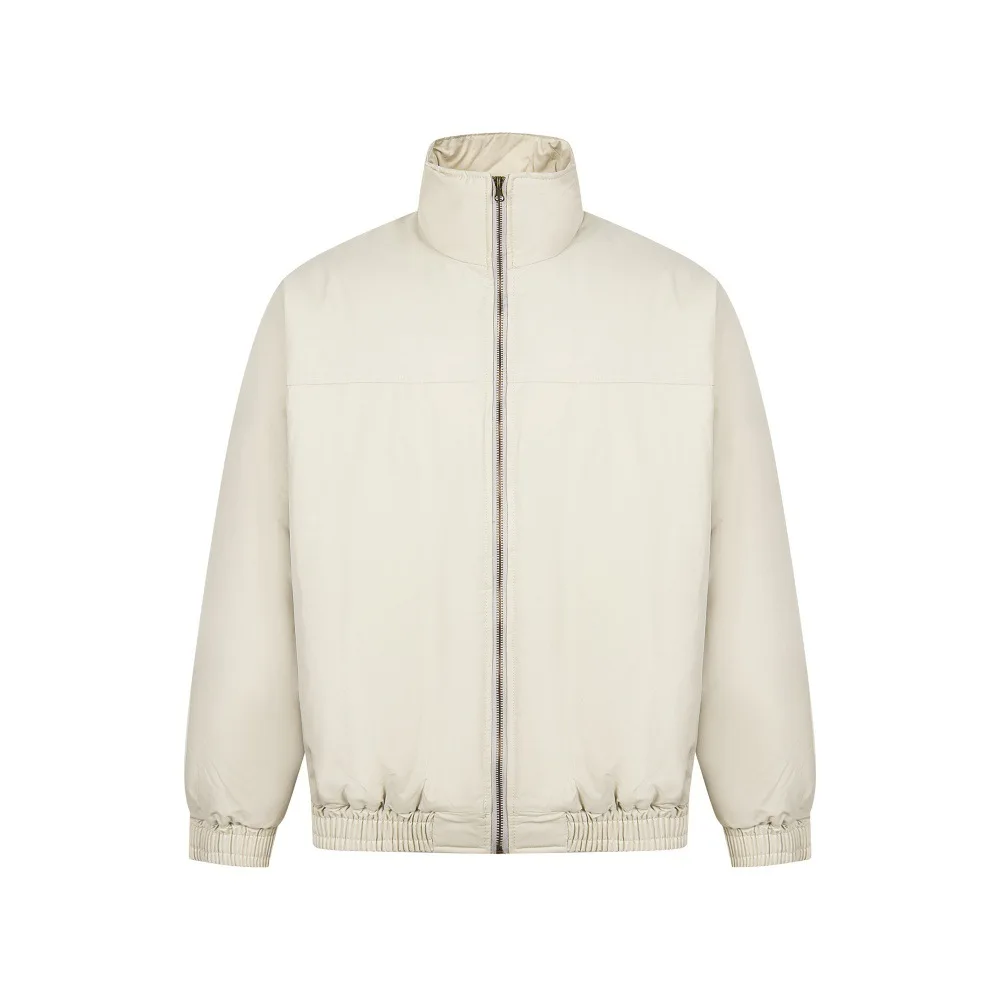 

Men's high-neck cotton-padded jacket, European and American trendy brand Vibe solid color bomber cotton-padded coat, winter