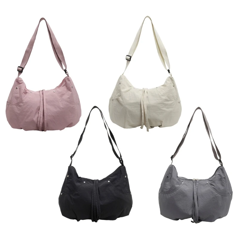 Women's Crossbody Bag Elegant Large Capacity Dumpling Purse Casual Nylon Shoulder Purses Suitable for Various Occasion