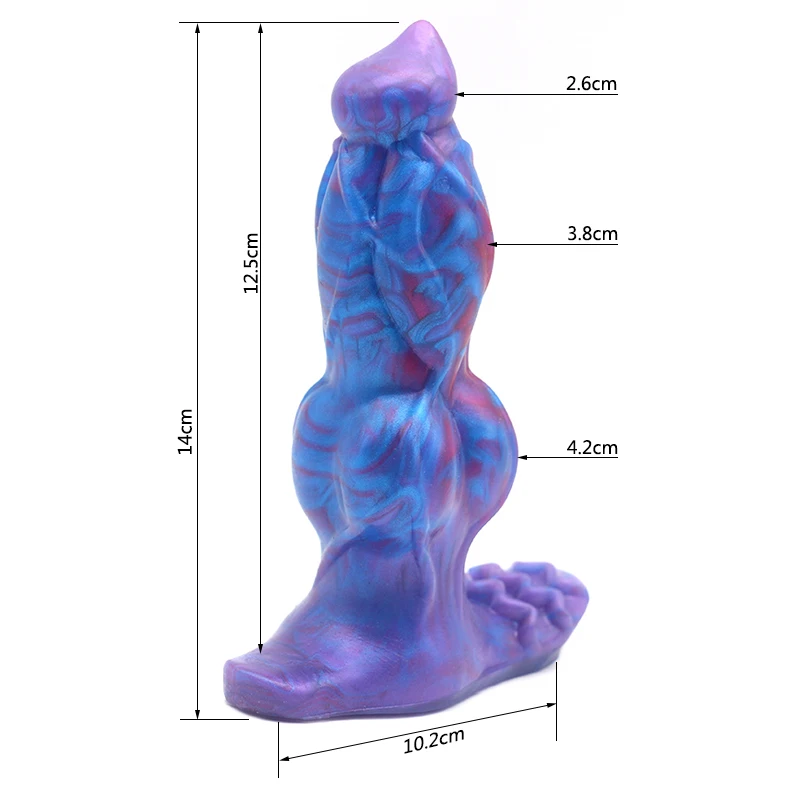 FAAK Vibrating Butt Plug Big Dog Knot Realistic Dildo Silicone Vibrator For Women Vagina G-Spot Stimulate Masturbation Anal Toys