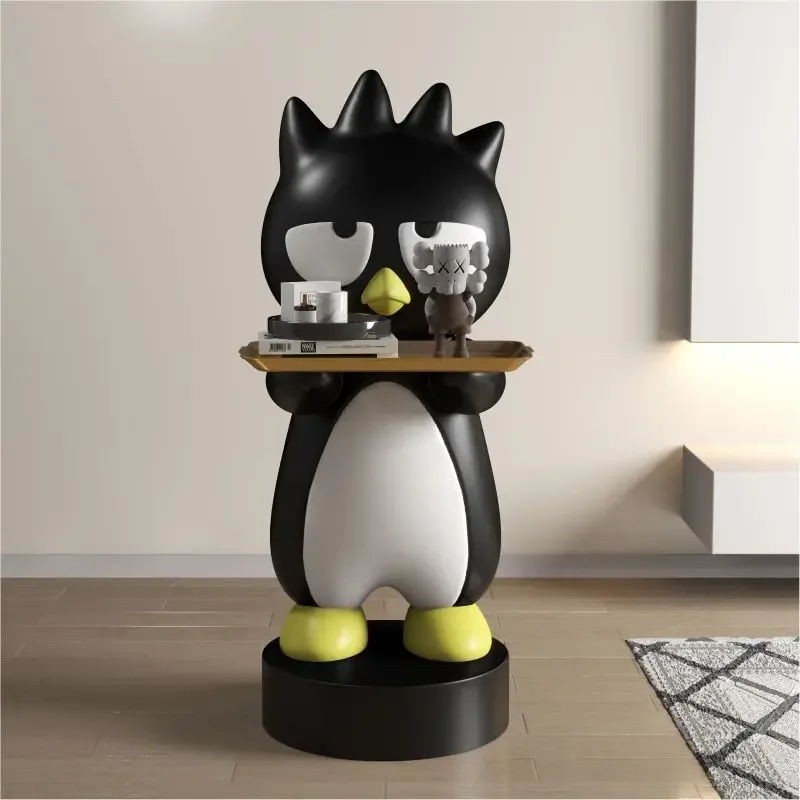 Cool penguin floor-standing ornaments TV cabinet living room sofa coffee table next to large decorative large creative welcome