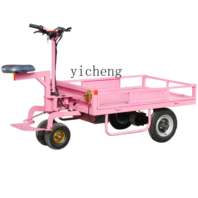 

TQH electric flatbed truck upside down donkey stall trolley warehouse construction site handling farm pulling truck