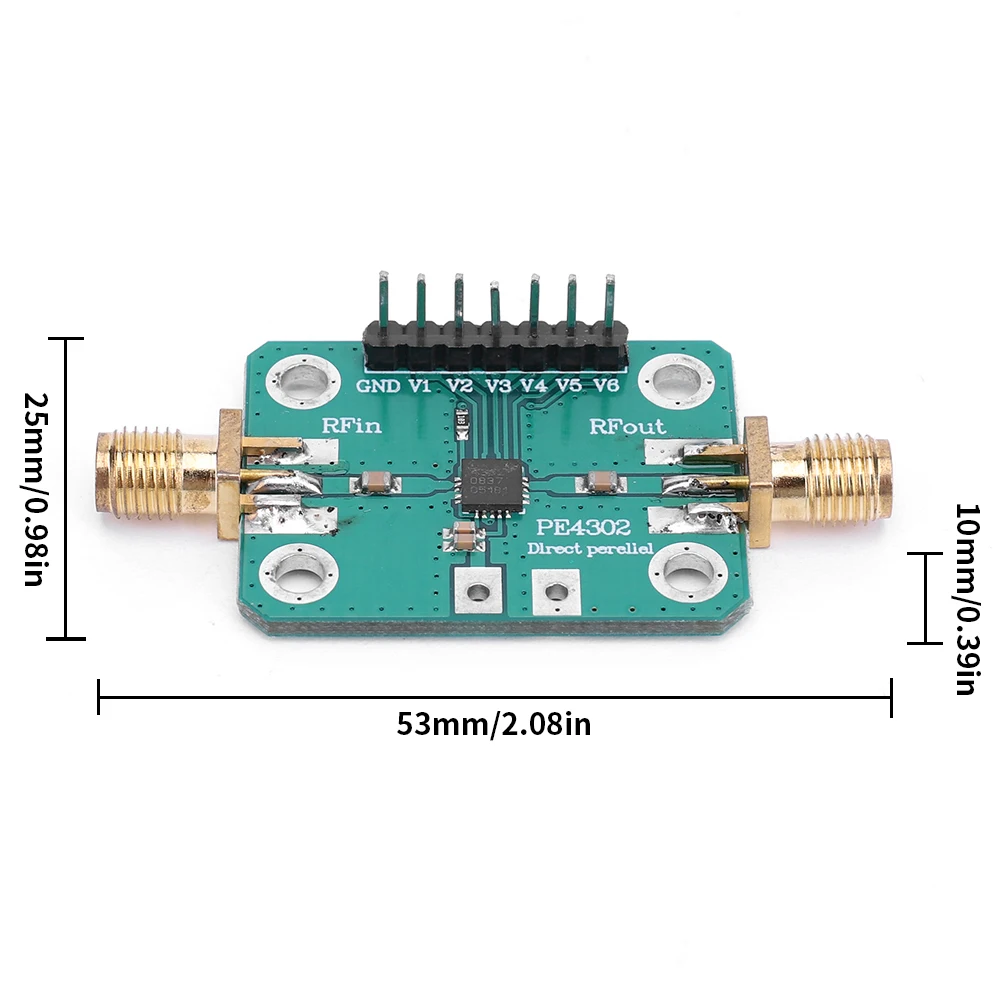 PE4302 RF Attenuator Module Parallel Immediate Mode Numerical Control Radio Frequency Attenuator DC 5V 0 To 31.5dB