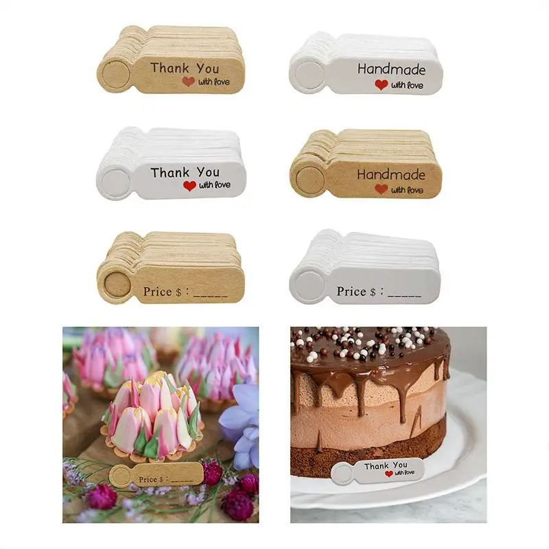 Kraft Price Tags for Jewelry Retail Shop Blank Writable Labels for DIY Boutique Display 100pcs Lot Hanging