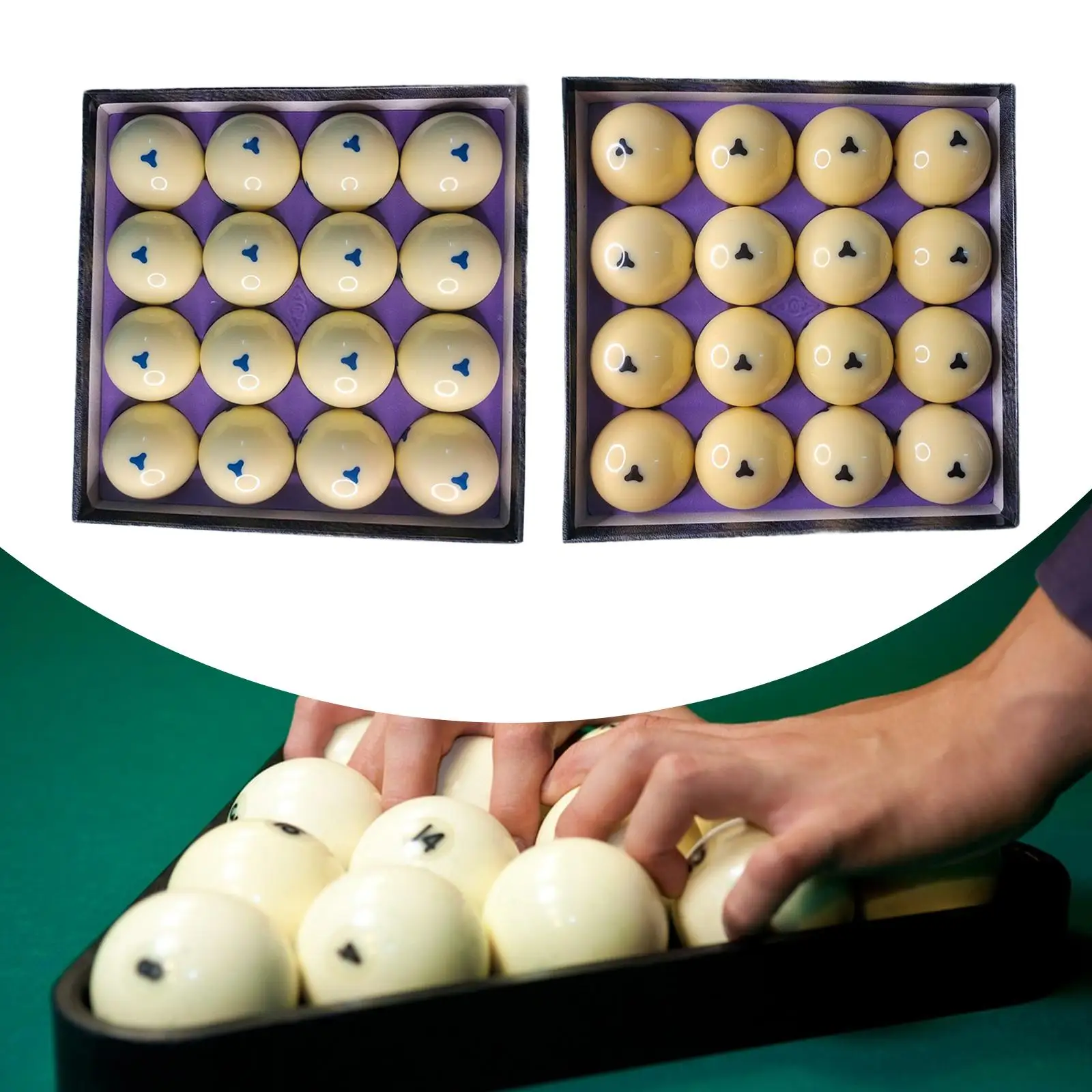 Balles de queue de billard blanches résistantes aux chocs, 16 pièces, accessoires d'entraînement pour jeux, Club, tournoi, salle de billard, Hall