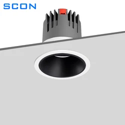 SCON-LED Holofotes embutidos para sala de estar e quarto, teto downlight, luminária moderna, spot light redondo, 7W, 10W, 20W