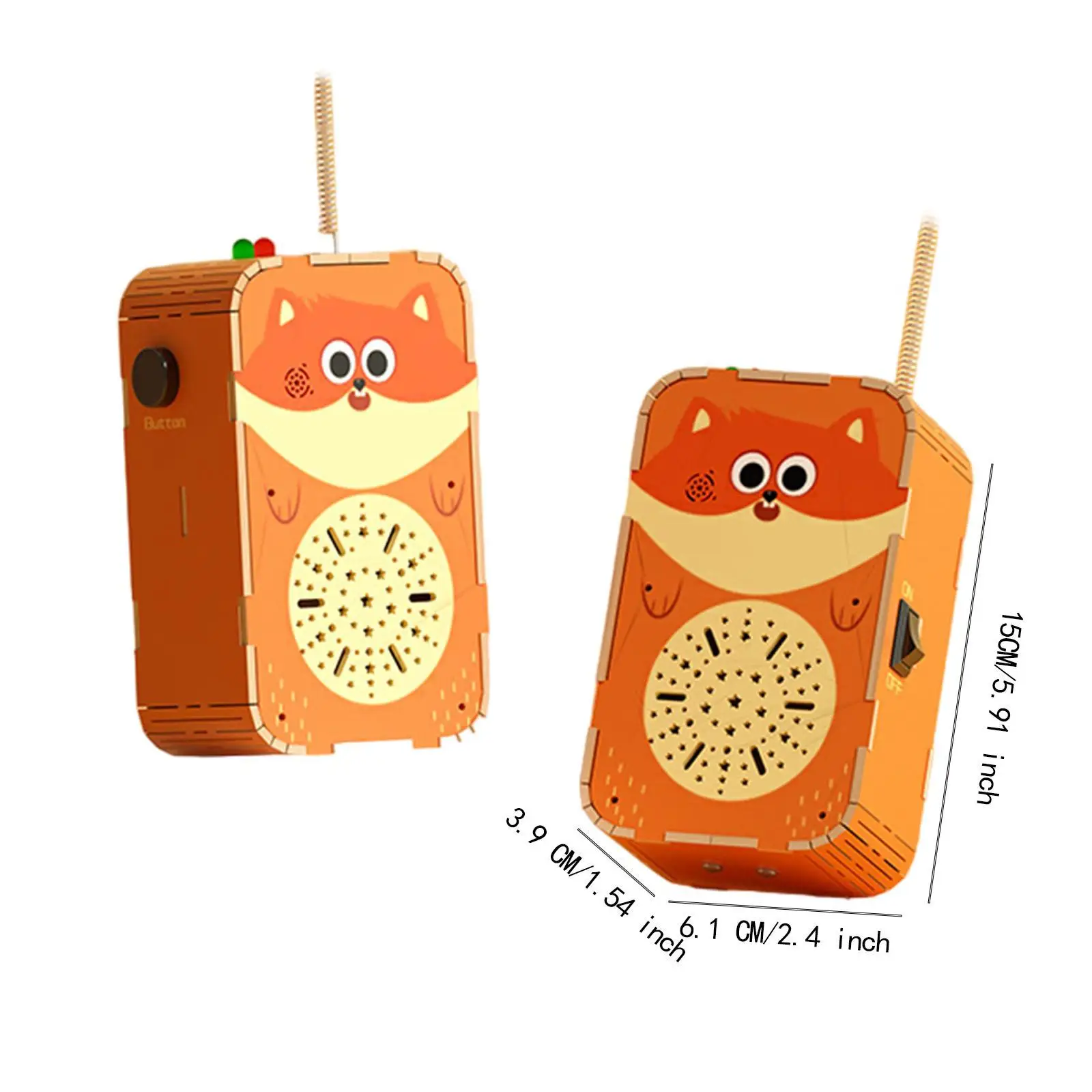 Stem Kits Walkie Talkies Creativity Preschool Learning Teaching Prop 3D Wood Puzzle Assembly for Development Toy Creative Gift