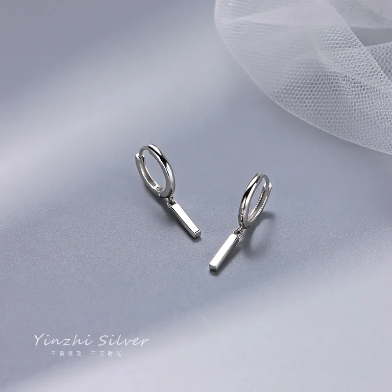 Fashion Female Earrings 925 Sterling Silver Long Tassel Round Small Earrings for Women Earline Wedding Jewelry Wholesale Gift