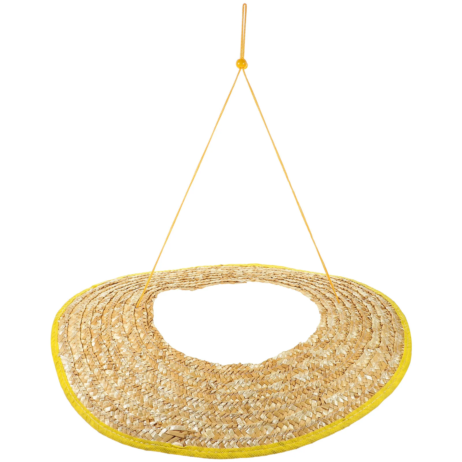 

1pc Sun Protection Hat Sunshield Cover Wide Brim Wheat Straw Hard Hat Shade For Construction Gardening Outdoor Workers