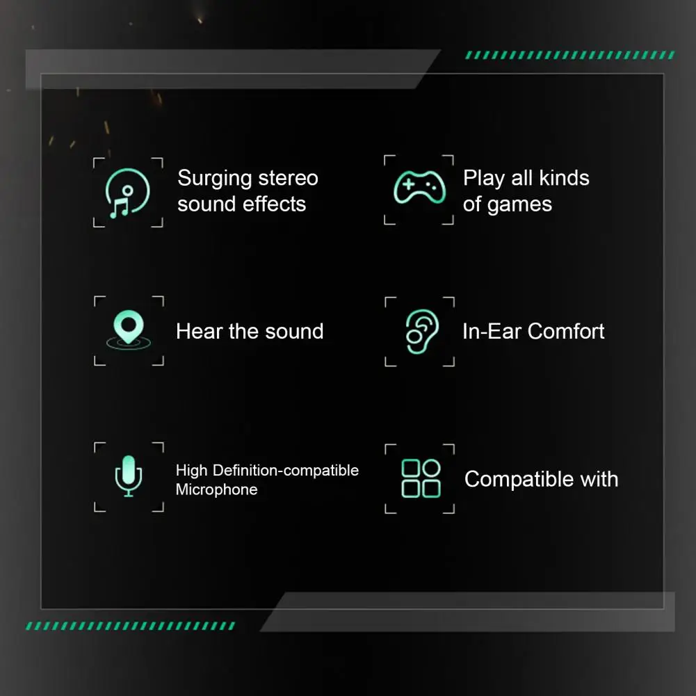 سماعات أذن بالصوت المعزز للألعاب ، سماعة أذن سلكية من النوع C ، سماعة رأس رياضية ستيريو مع ميكروفون لمكالمات الموسيقى والألعاب ، جودة عالية