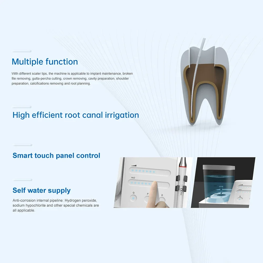 Odonto sem Galantia Refine MaxPiezo7 + ทันตกรรม Ultrascaler Scaler พร้อมเคล็ดลับหน้าจอสัมผัสทันตกรรม Scaler อัลตราโซนิก LED Handpiece