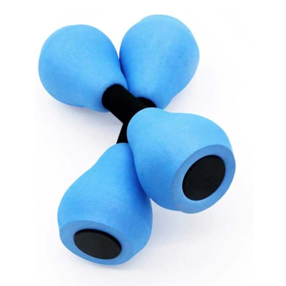2PCS Durable EVA Aquatic Exercise Dumbbells 28.5cm Non-Slip Grip Hand Weights Set Fitness Barbells Pool Workout