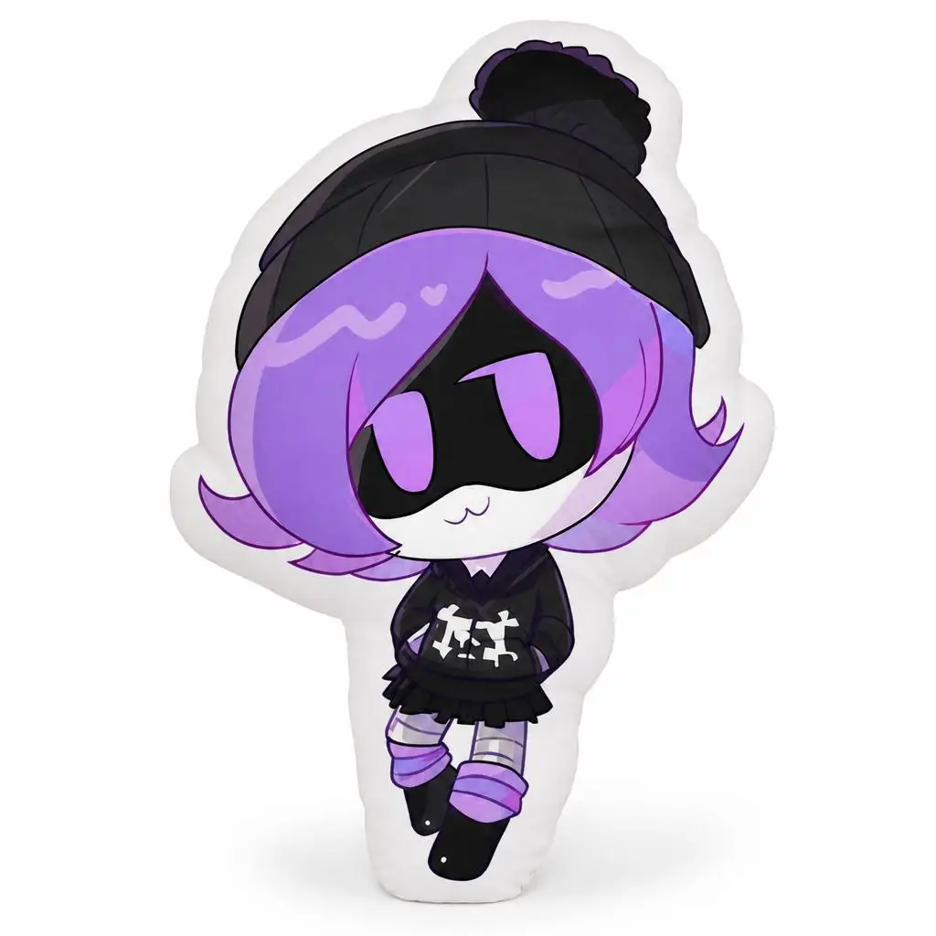 Murder Drones Uzi Doorman Goth Emo Anime Plush Pillow Cushion Irregular Stuffed Throw Pillow Home Decor Gift Sofa Bed