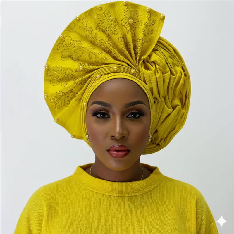 النيجيري جل القبعات ، مع حبة الحجر ، مصنوعة بالفعل السيارات ، عمامة ، الأفرو aso ebi جل aso oke ، واسعة حافة القبعات 7L111802