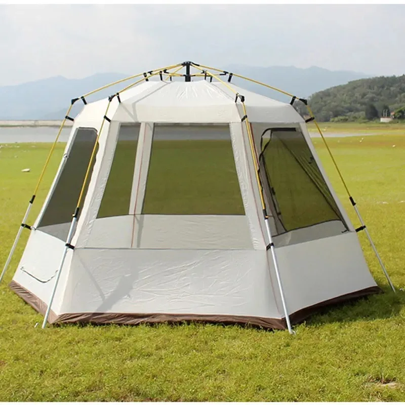 

Popular Four Seasons Tent Thickened Rain Protection Sunscreen Portable 3-4 Automatic Camping Travel Camping