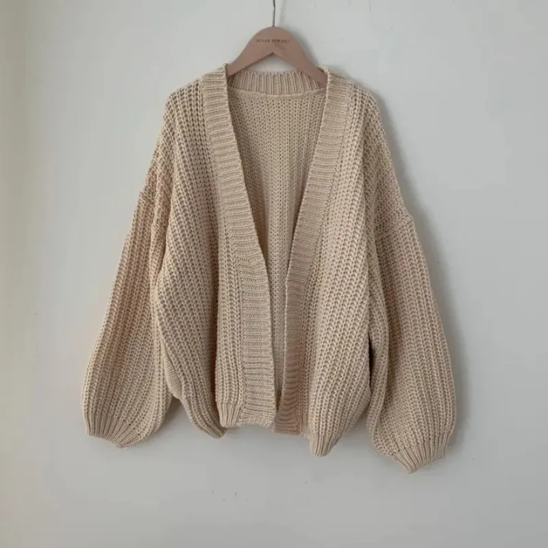 루즈하고 캐주얼하며 편안한 다용도 신상 가디건 스웨터, 여성용 따뜻한 재킷