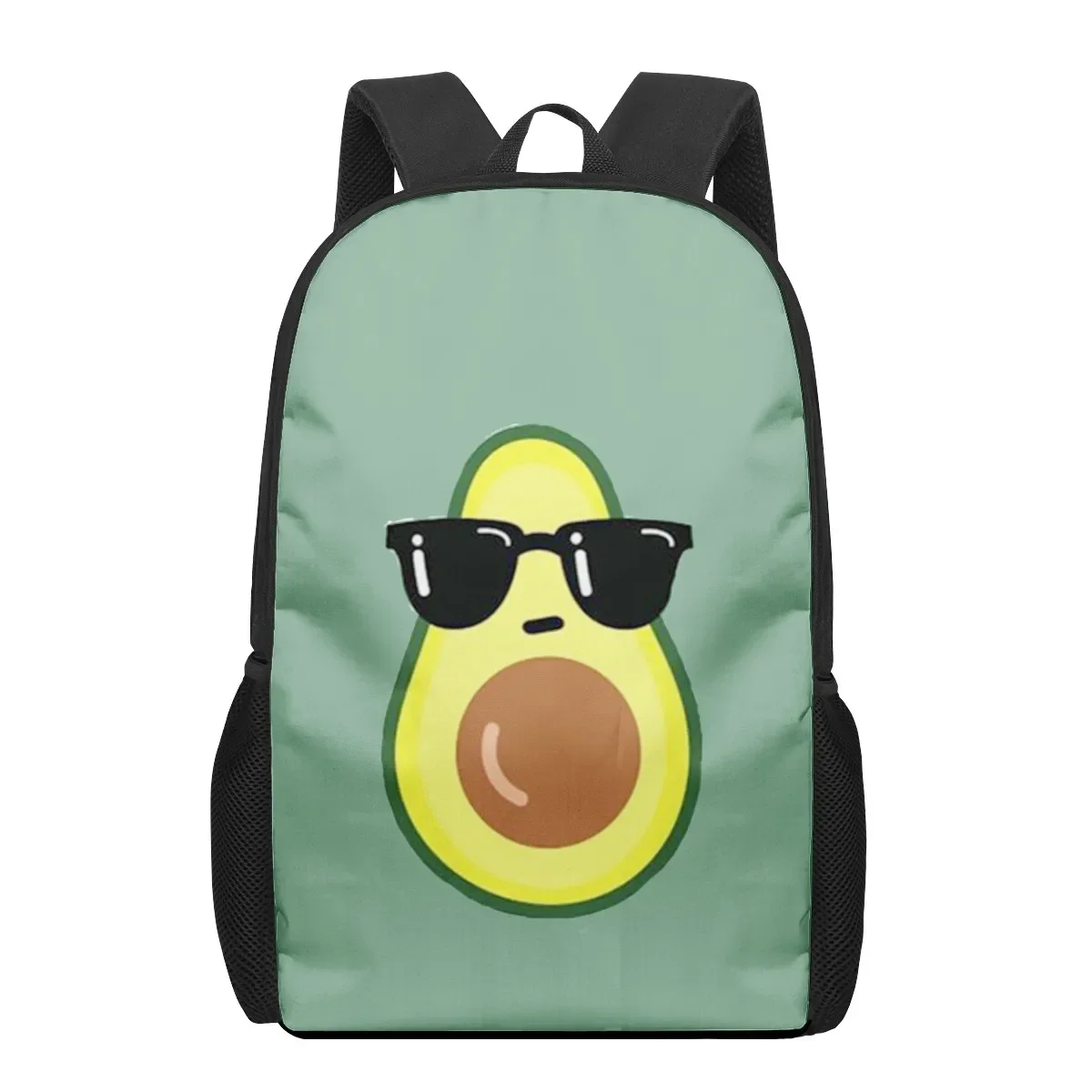 Cute Cartoon Avocado Print School Bags para meninos e meninas, Primary Students Mochilas, Kids Book Bag, mochila mochila