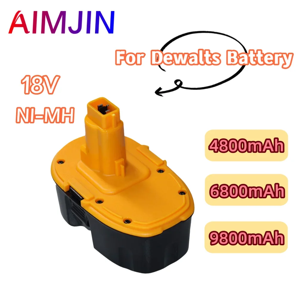 

18V 4.8Ah/6.8Ah/9.8Ah Ni-MH Battery For Dewalt Dw9098 De9503 Dw9096 replacement battery of cordless electric tools