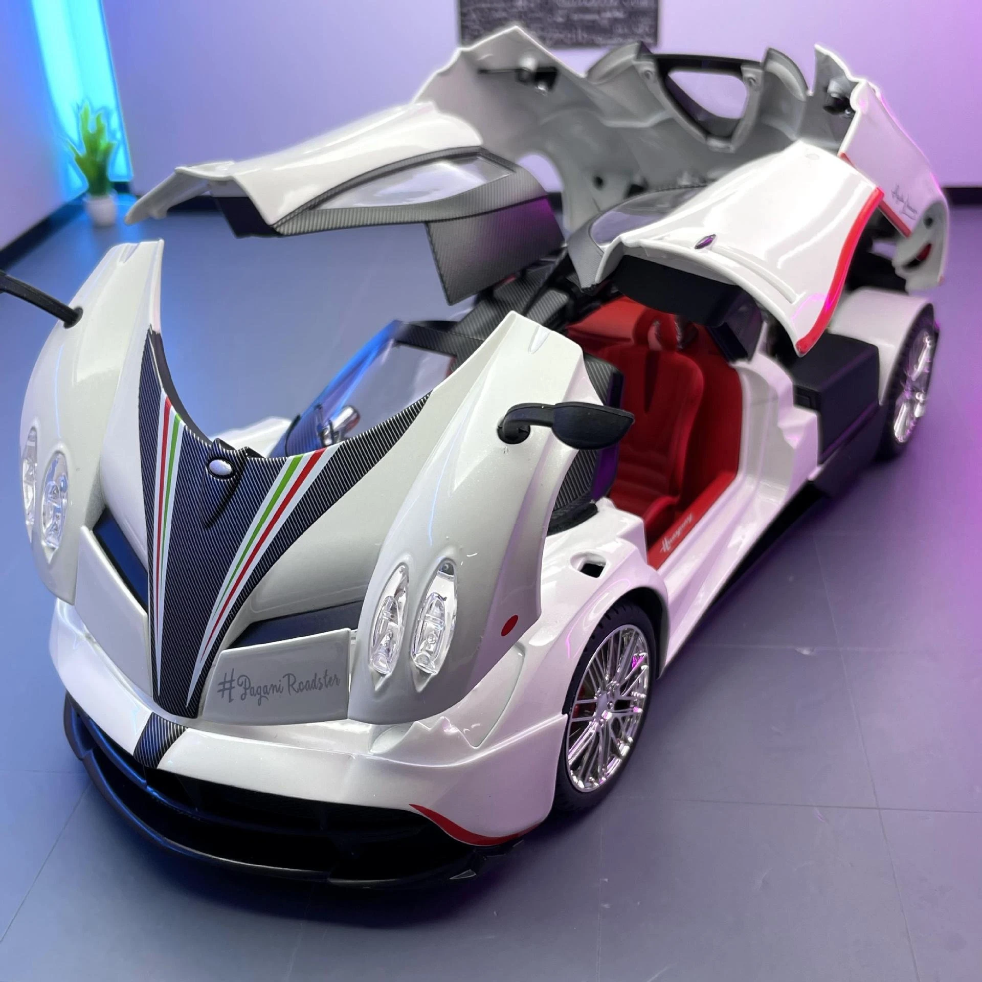 1:18 Huayra Dinastia Supercar aleación Diecasts y vehículos de juguete Metal juguete coche modelo sonido y luz colección niños juguete