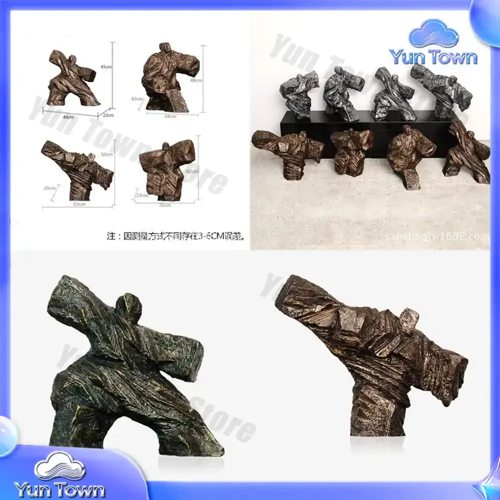 Tai Chi Figure Resin Ornament Home Decoration Office Desktop Display Retro New Chinese Sculpture Crafts