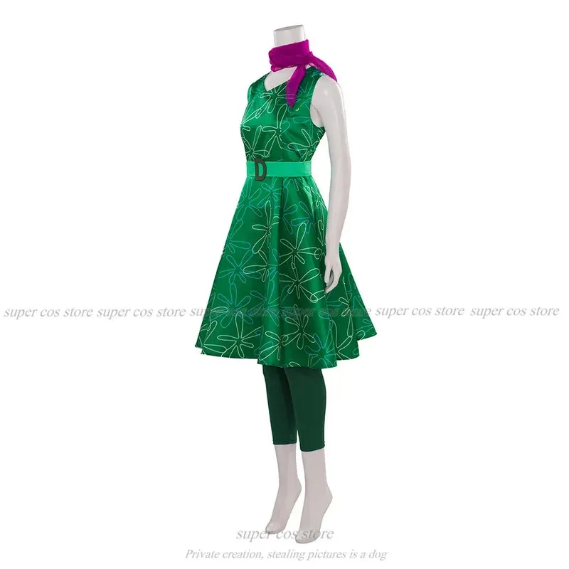 CyCartoon Insides Out платье костюм женское платье униформа Disgust Joy косплей костюм Хэллоуин карнавал ролевые игры полный комплект для взрослых