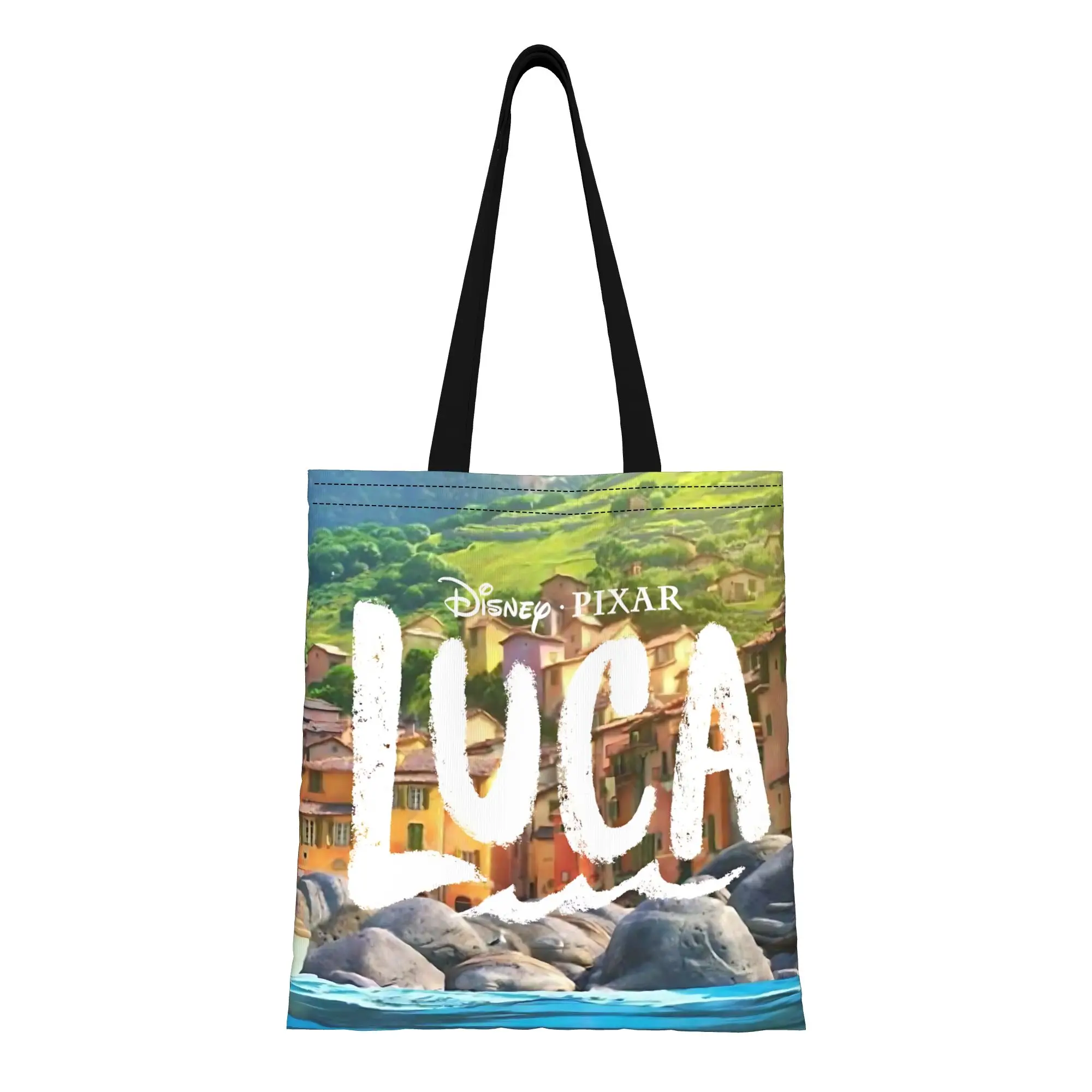 

1 шт. многоразовая двусторонняя холщовая сумка-тоут Disney Luca ко Дню святого Валентина, летняя сумка через плечо