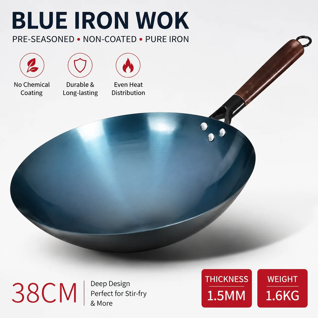 Pre-Seasoned Round-Bottom Carb - Dosa Pan Iron 评论和价格