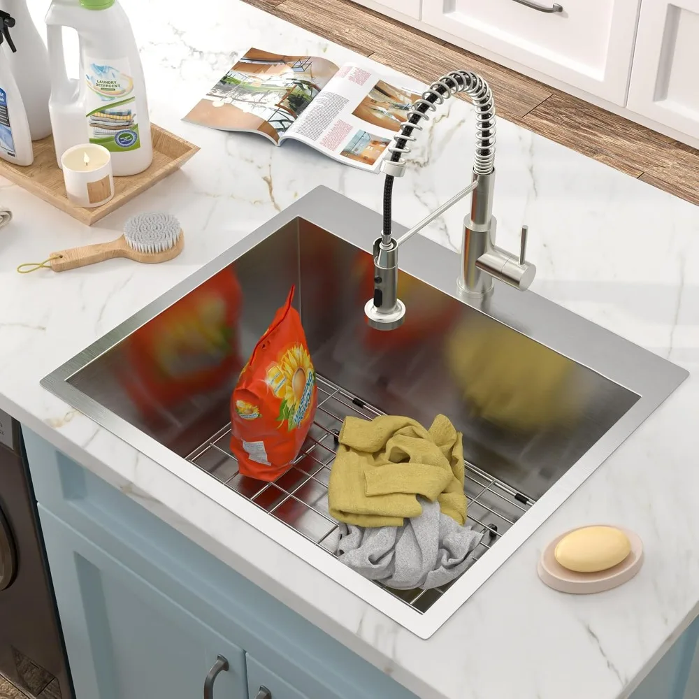 25x22 Drop In Laundry Sink with Faucet Combo