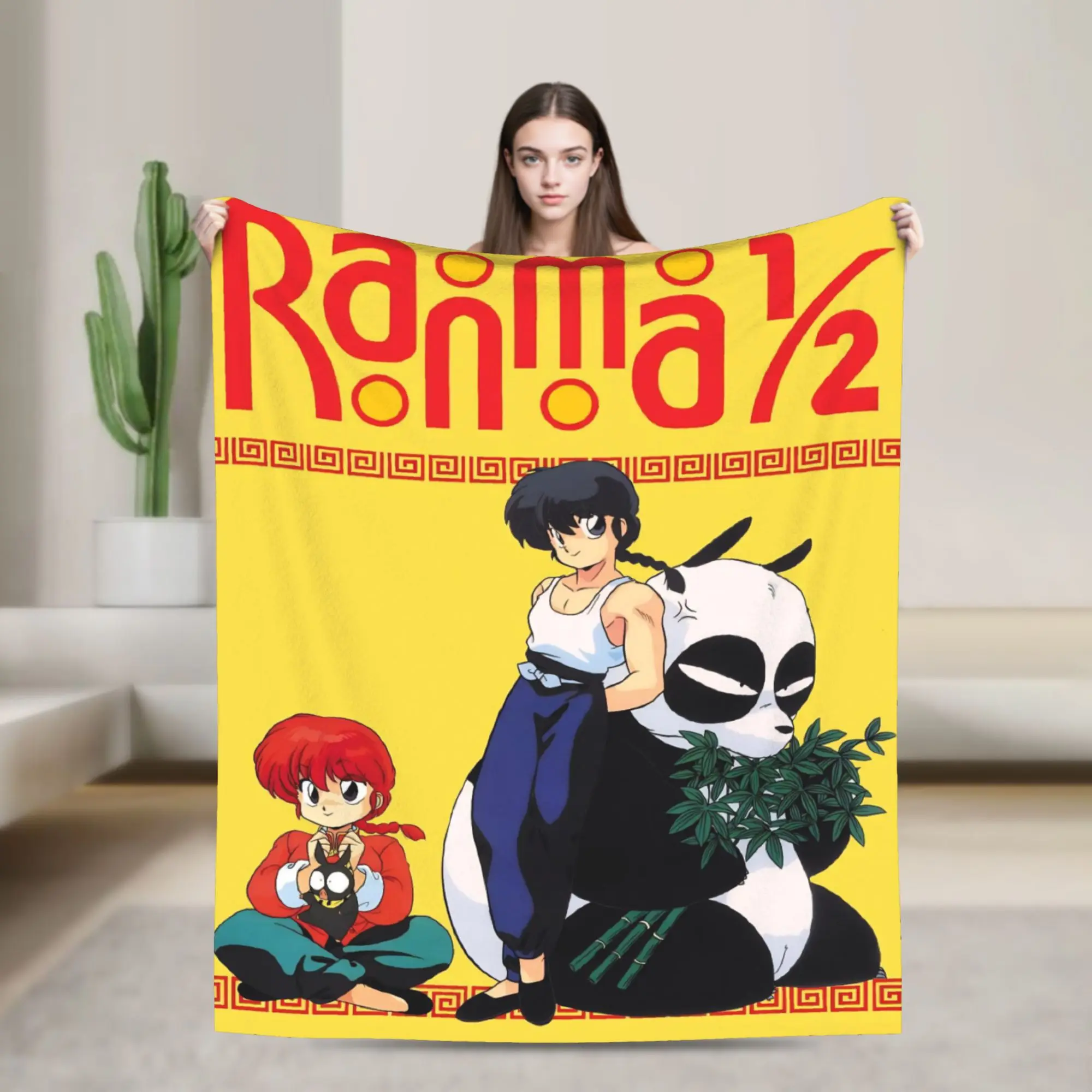 

Ranma 1/2 комедийное фланелевое одеяло в стиле манга, забавное одеяло для кровати, дивана, дивана, одеяло 200x150 см