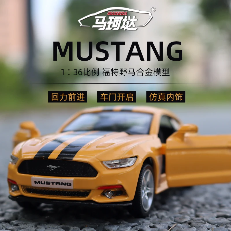 1:36 ford mustang gt liga modelo de carro esportivo diecasts veículos de brinquedo de metal modelo de carro alta simulação brinquedos para crianças coleção de presente